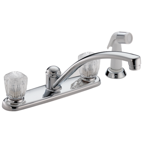 Delta 2100 / 2400 Series: Two Handle Kitchen Faucet with Spray