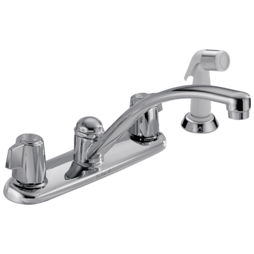Delta 2100 / 2400 Series: Two Handle Kitchen Faucet with Spray