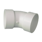 PVC, 45-Deg Elbow, Hub, 2"