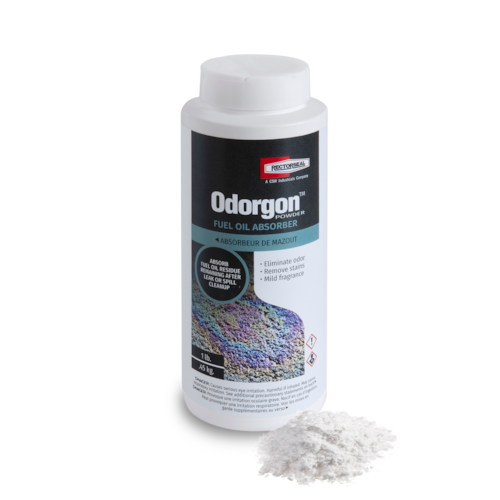 68512 ODORGON POWDER FUEL OIL ABSORBER & ODOR ELIM. 1LB BOTTLE RECTORSEAL