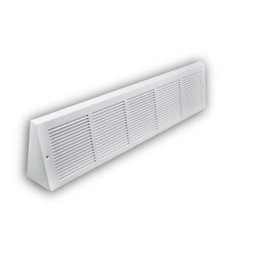 125TR 30X06 STEEL BASEBOARD RETURN GRILLE (NO DMPR) TRIANG PROFILE 1/3" SPCNG 30H X 06W WHITE TRUAIRE