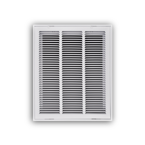 190 16X20 STEEL FILTER RTRN GRILLE 1/2" SPCNG HINGED FIXED FACE TAKES 1" FILTER 16 X 20 WHITE TRUAIRE