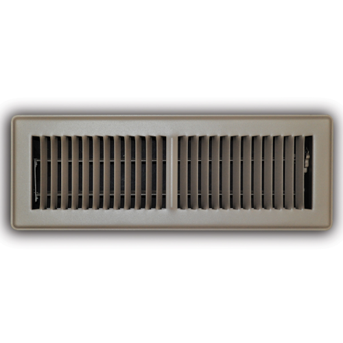 150MB 04X08 STEEL FLOOR REGISTER (MS DAMPER) TWO WAY DEFLECTION 04 X 08 BROWN TRUAIRE