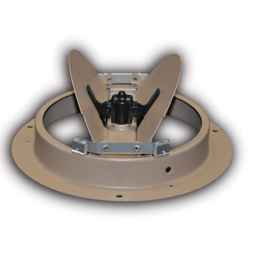 801-06 BUTTERFLY DAMPER W/ INSTALL RING INCL HANDLE FITS 800 DIFFUSER 6" BROWN TRUAIRE