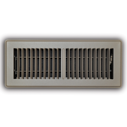 150MB 04X12 STEEL FLOOR REGISTER (MS DAMPER) TWO WAY DEFLECTION 04 X 12 BROWN TRUAIRE