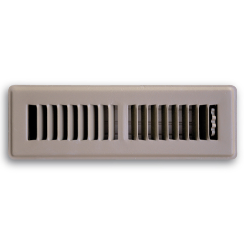 150MB 02X10 STEEL FLOOR REGISTER (MS DAMPER) TWO WAY DEFLECTION 02 X 10 BROWN TRUAIRE