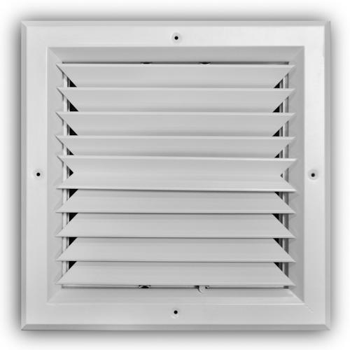 A502M 10X10 ALUM SRFC MNT DIRECTIONAL DIFFUSER (MS DAMPER) 2-WAY OPP BLOW 10 X 10 WHITE TRUAIRE