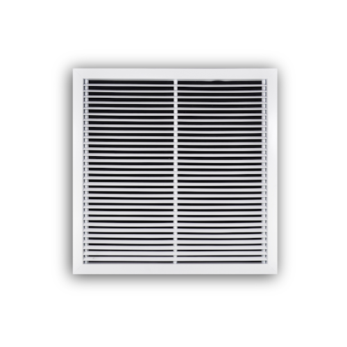 1210RG-2 STEEL FIXED DEFL LAYIN RETRN GRILLE 3/4" BLADE SPACING 60 DEG DEFL 24 X 24 WHITE TRUAIRE
