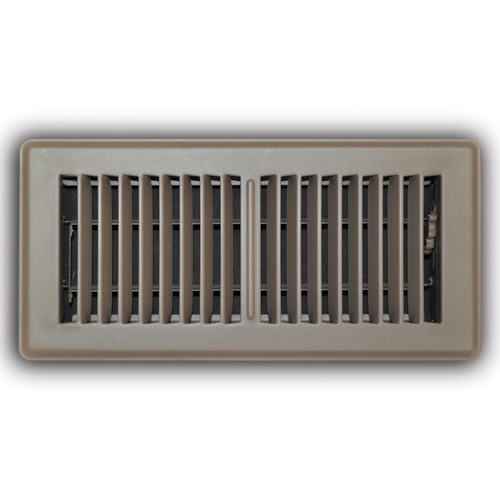 150MB 04X10 STEEL FLOOR REGISTER (MS DAMPER) TWO WAY DEFLECTION 04 X 10 BROWN TRUAIRE