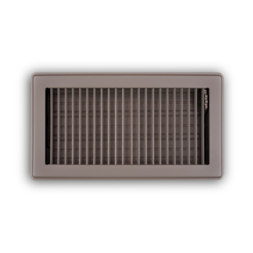 157MB 06X12 STEEL DELUXE FLOOR REGISTER (MS DAMPER) TWO WAY DEFLECTION 06 X 12 BROWN TRUAIRE