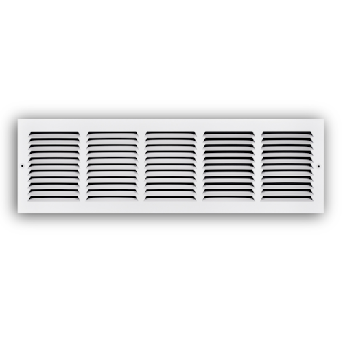 122RW 24X06 STEEL BASEBOARD RETURN GRILLE (NO DMPR) 1/2" SPCNG 3/4" TURNBACK 24 X 06 WHITE TRUAIRE