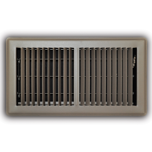 150MB 04X14 STEEL FLOOR REGISTER (MS DAMPER) TWO WAY DEFLECTION 04 X 14 BROWN TRUAIRE