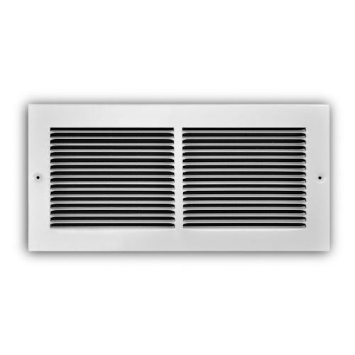 123RW 14X06 STEEL BASEBOARD RETURN GRILLE (NO DMPR) 1/3" SPCNG 3/4" TURNBACK 14 X 06 WHITE TRUAIRE
