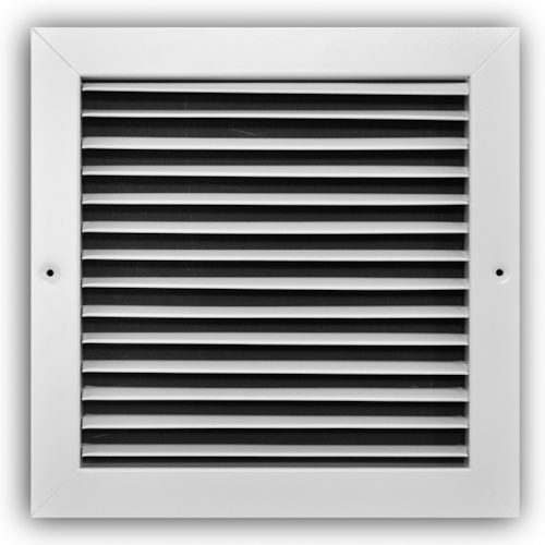 A270 10X10 ALUM FIXED 60 DEG RETURN GRILLE (NO DAMPER) 3/4" BLADE SPACING 10 X 10 WHITE TRUAIRE