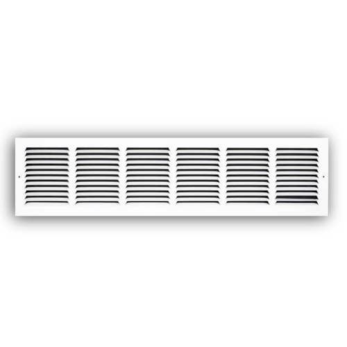 122RW 30X06 STEEL BASEBOARD RETURN GRILLE (NO DMPR) 1/2" SPCNG 3/4" TURNBACK 30 X 06 WHITE TRUAIRE