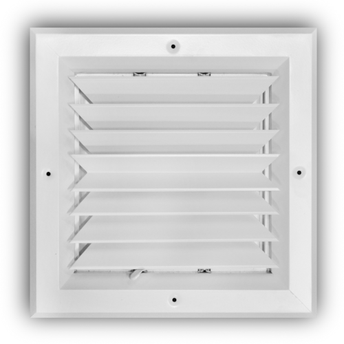 A502M 08X08 ALUM SRFC MNT DIRECTIONAL DIFFUSER (MS DAMPER) 2-WAY OPP BLOW 08 X 08 WHITE TRUAIRE