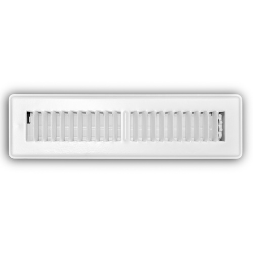 150MW 02X12 STEEL FLOOR REGISTER (MS DAMPER) TWO WAY DEFLECTION 02 X 12 WHITE TRUAIRE