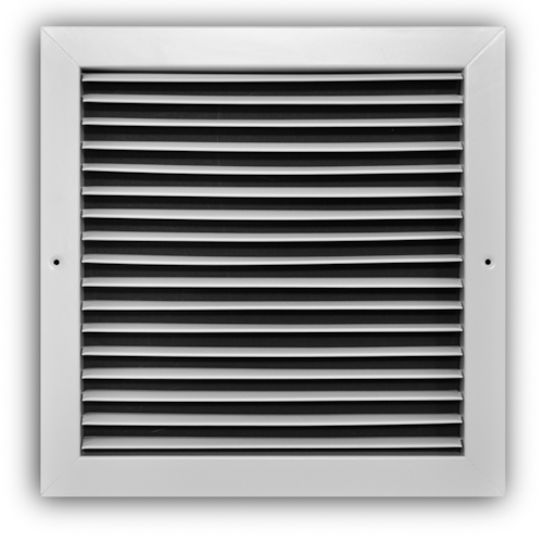 A270 12X12 ALUM FIXED 60 DEG RETURN GRILLE (NO DAMPER) 3/4" BLADE SPACING 12 X 12 WHITE TRUAIRE