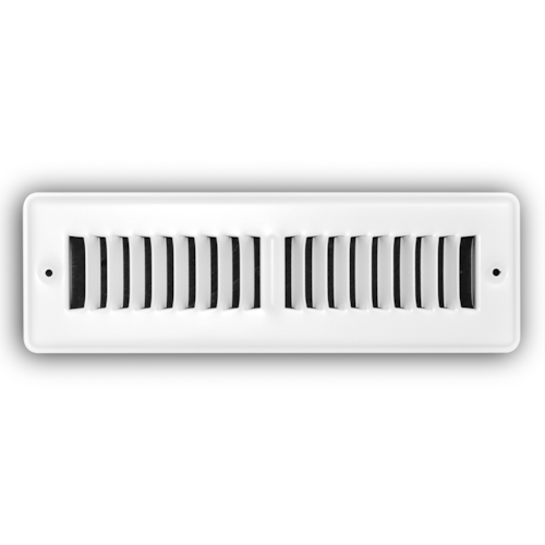 150TSW 02X10 STEEL TOE KICK GRILLE (NO DAMPER) VERTICAL BLADE ALIGNMENT 02 X 10 WHITE TRUAIRE