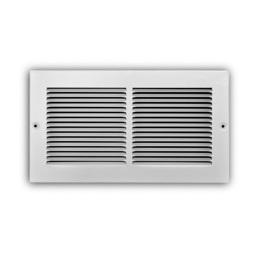 123RW 12X06 STEEL BASEBOARD RETURN GRILLE (NO DMPR) 1/3" SPCNG 3/4" TURNBACK 12 X 06 WHITE TRUAIRE