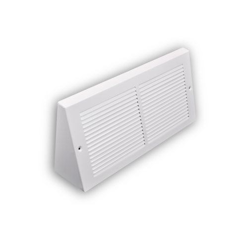 125TR 12X06 STEEL BASEBOARD RETURN GRILLE (NO DMPR) TRIANG PROFILE 1/3" SPCNG 12H X 06W WHITE TRUAIRE