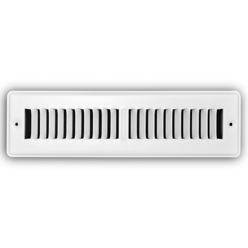 150TSW 02X12 STEEL TOE KICK GRILLE (NO DAMPER) VERTICAL BLADE ALIGNMENT 02 X 12 WHITE TRUAIRE