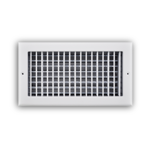 220VO 12X06 STEEL DOUBLE DEFLECTION SUPPLY REGISTER (OB DAMPER) VERT FR BLADES 12 X 06 WHITE TRUAIRE