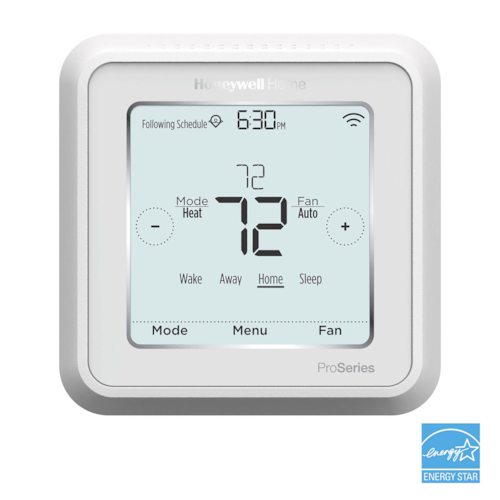 TH6220WF2006/U T6 PRO T-STAT WI-FI 2H/1C HP 2H/2C AC 6.89"SQ DISPLAY PROG 7-DAY 5-2 5-1-1 LYRIC 4-1/16"W X 4-1/16"H 24V PWR (12/CASE) HONEYWELL/RESIDEO