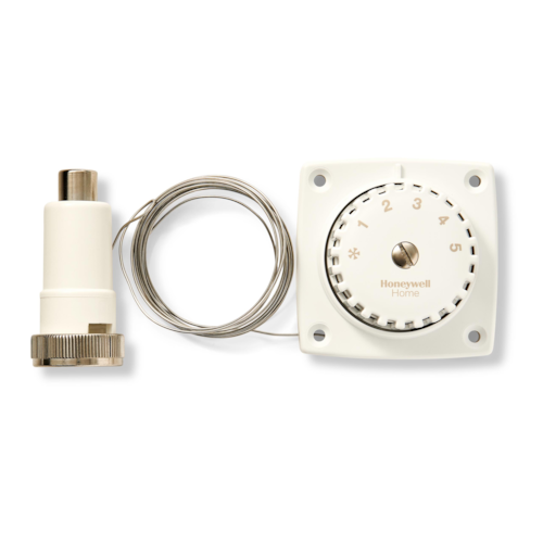 T100B1043 Thermo Radiator Actuator W/Remote Sensor. Used with V100 & V2000 Honeywell 48F-79F Collar: 1 3/16in
