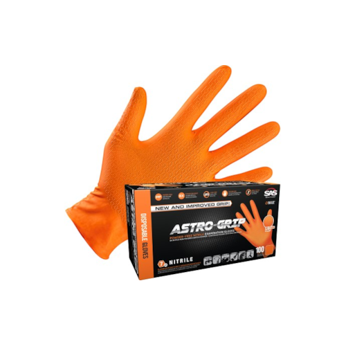 Astro-Grip Powder-Free Exam Grade Nitrile Disposable Gloves - 7 Mil - 100PK