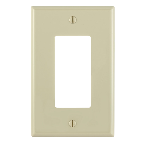 1-Gang Decora/GFCI Device Wallplate, Midway Size, Thermoplastic Nylon