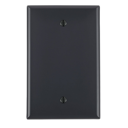 1-Gang Blank Wallplate, Midway Size, Thermoplastic Nylon