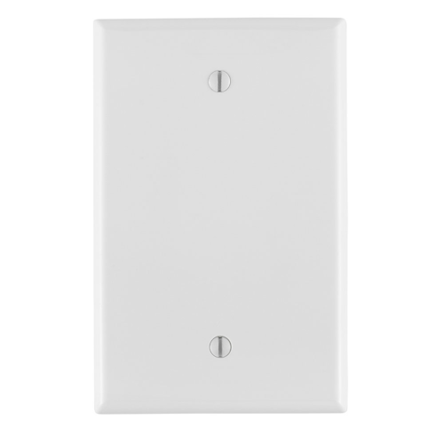 1-Gang Blank Wallplate, Midway Size, Thermoplastic Nylon