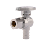 1/2 PEX x 3/8 OD COMP CP ANGLE STOP
