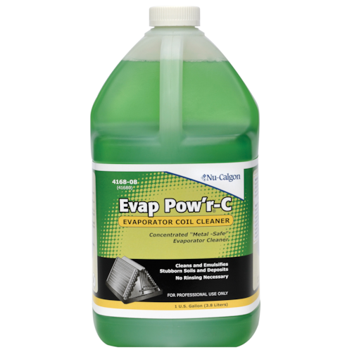 4168-08 EVAP POW'R-C (COLOR: GREEN) EVAPORATOR COIL CLEANER 1 GALLON BOTTLE (192/PALLET) NU-CALGON