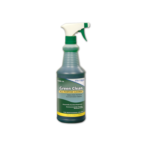4186-24 GREEN CLEAN (COLOR: DARK GREEN) ALL PURPOSE CLEANER 1 QT SPRAY BOTTLE NU-CALGON