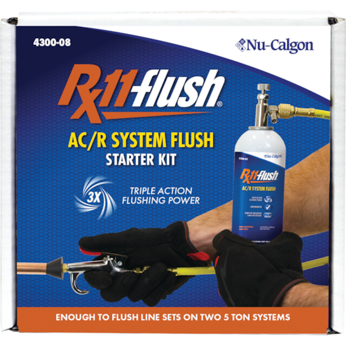 4300-08 RX-11 FLUSH STARTER KIT INCL: 4300-09 RX11 FLUSH, 4300-51 FLUSH GUN, 4300-52 FLUSH HOSE 4300-99 INJECT TOOL NU-CALGON