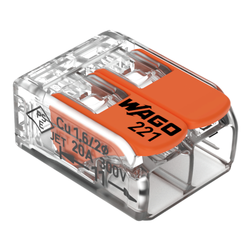 (221-412) COMPACT SPLICI NG CONNECTOR 2-POL